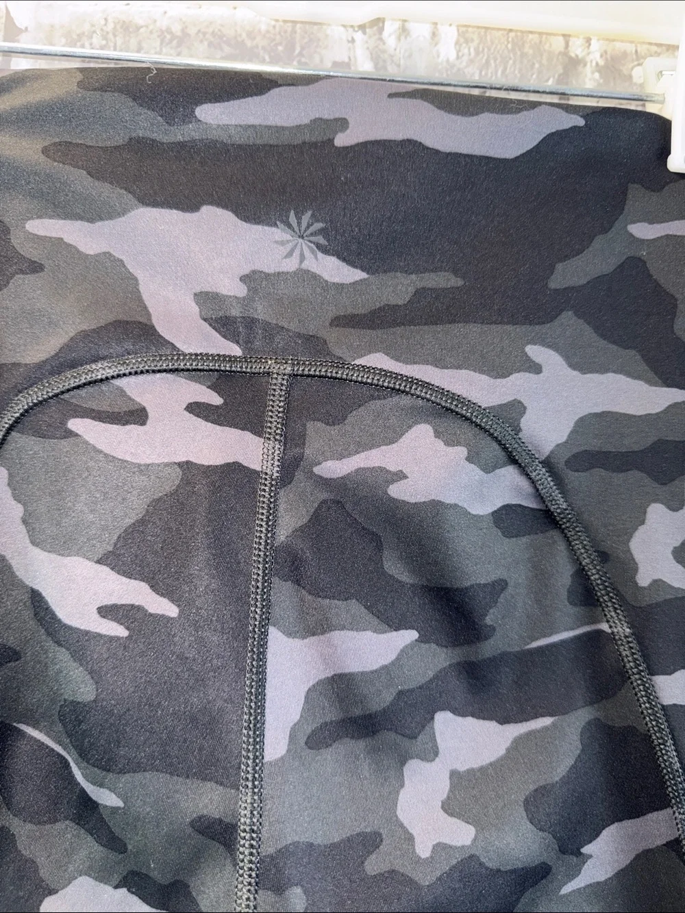 Athleta Camo Leggings - Black/Grey Stretch Bottoms